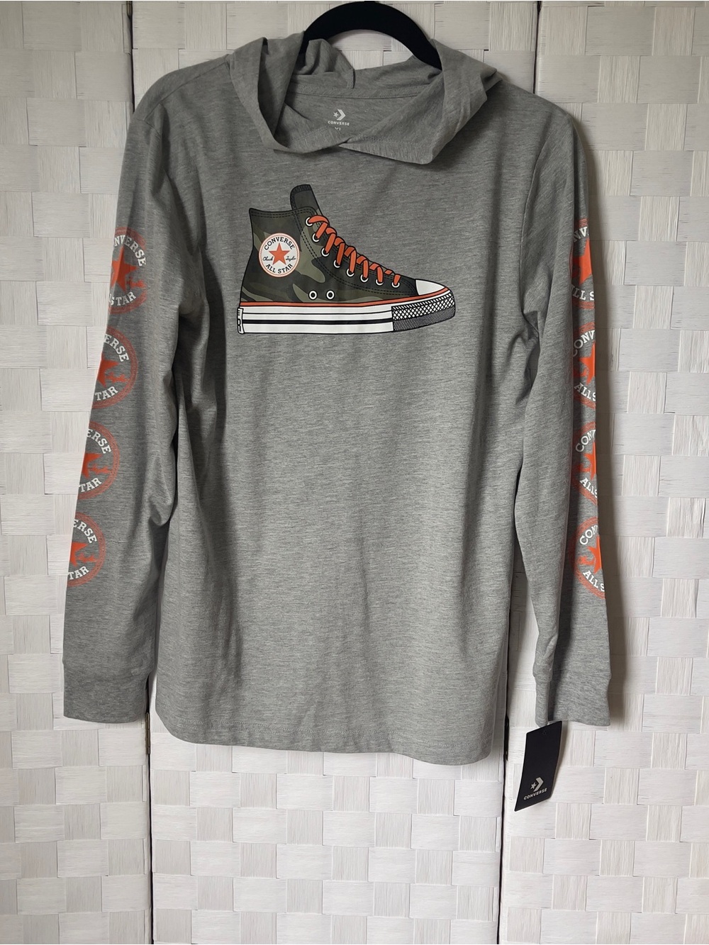 Converse Gray Hoodie Tee, Boys XL